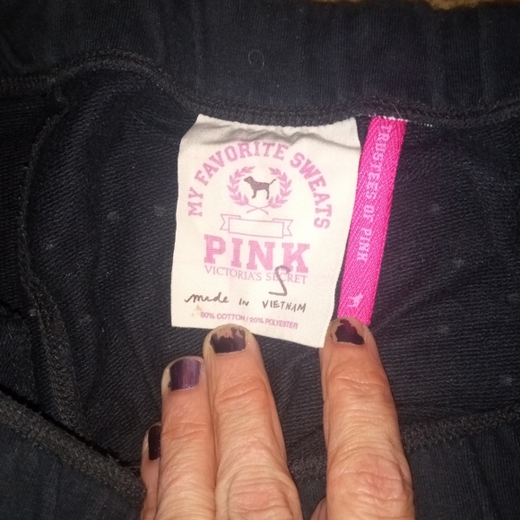 Pink Victoria Secret my Favorite Sweats Black Academy Sweatpants Phi Bet… - Picture 5 of 5
